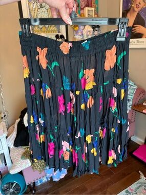 Vintage Express Floral Mini Skirt